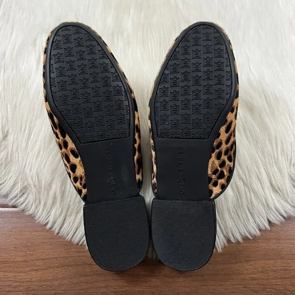 Birdies Size 5 Leopard Cheetah Calf‎ Hair Phoebe Slides Sandals Shoe