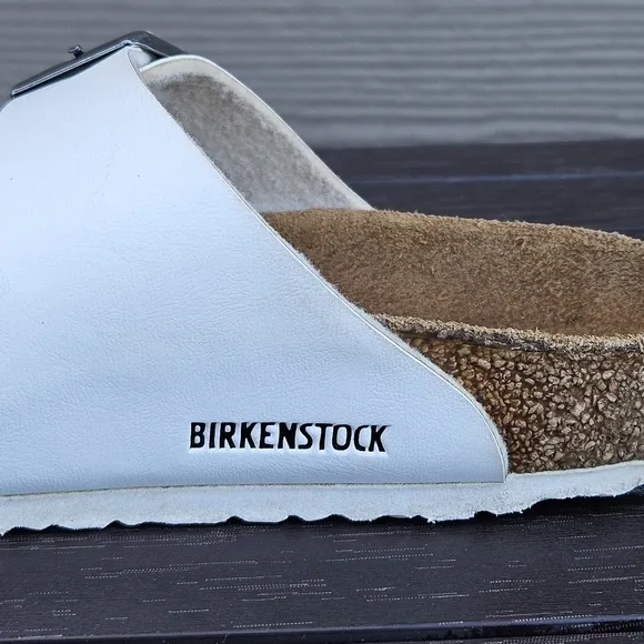 Birkenstock Arizona Kids Birko-Flor White Slip On Sandals Size 32 Youth 1 - 1.5