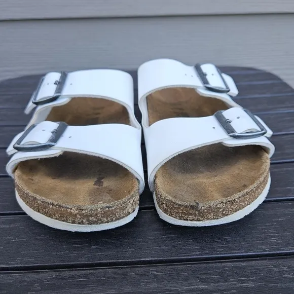 Birkenstock Arizona Kids Birko-Flor White Slip On Sandals Size 32 Youth 1 - 1.5