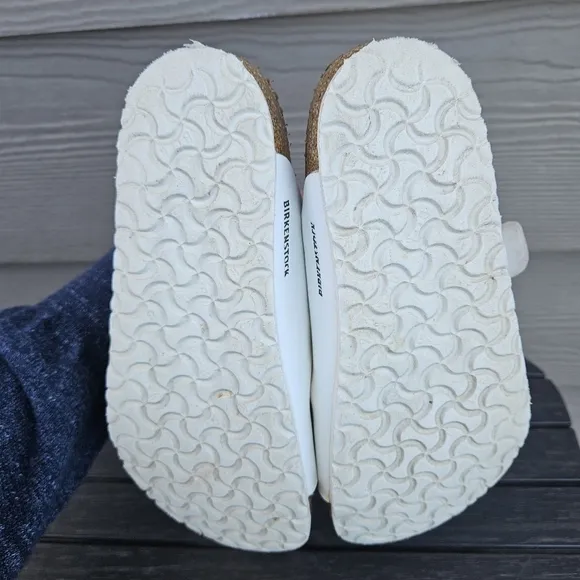 Birkenstock Arizona Kids Birko-Flor White Slip On Sandals Size 32 Youth 1 - 1.5