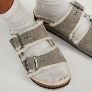 BIRKENSTOCK ARIZONA SHEARLING SANDALS