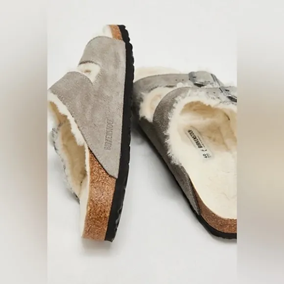 BIRKENSTOCK ARIZONA SHEARLING SANDALS