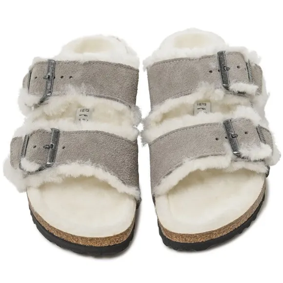 BIRKENSTOCK ARIZONA SHEARLING SANDALS