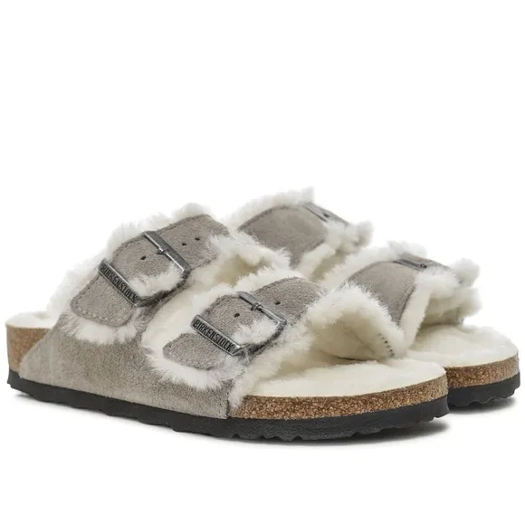 BIRKENSTOCK ARIZONA SHEARLING SANDALS