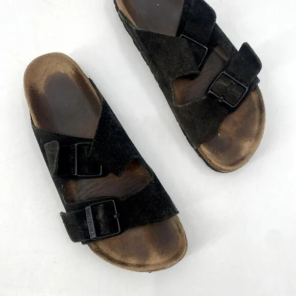 Birkenstock Black Suede Arizona Sandals