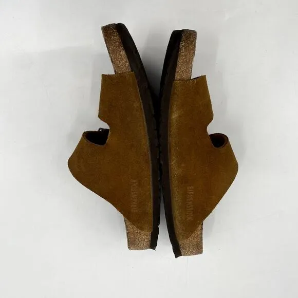Birkenstock brown suede arizona sandals