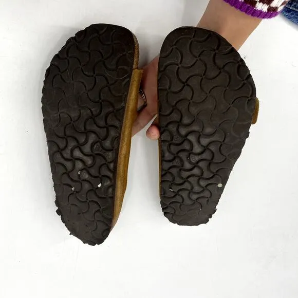 Birkenstock brown suede arizona sandals