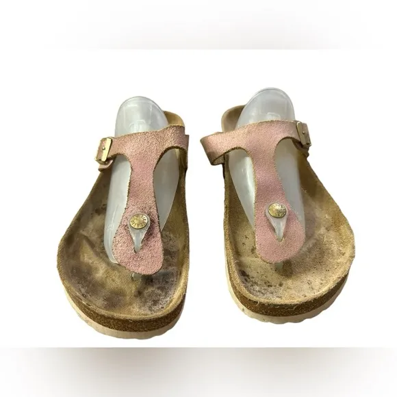 Birkenstock Gizeh Sandals Metallic Pink Women’s Size EU 39 US 8-8.5