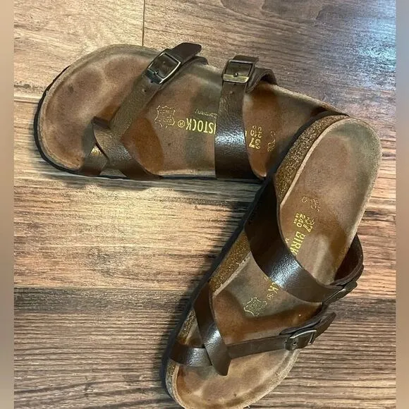 Birkenstock Mayari Birkibuc Mocha sandals size US W6 M4 EU37‎