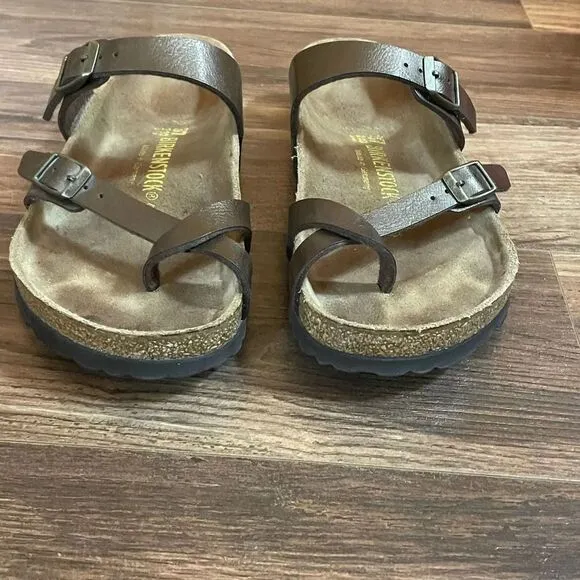 Birkenstock Mayari Birkibuc Mocha sandals size US W6 M4 EU37‎