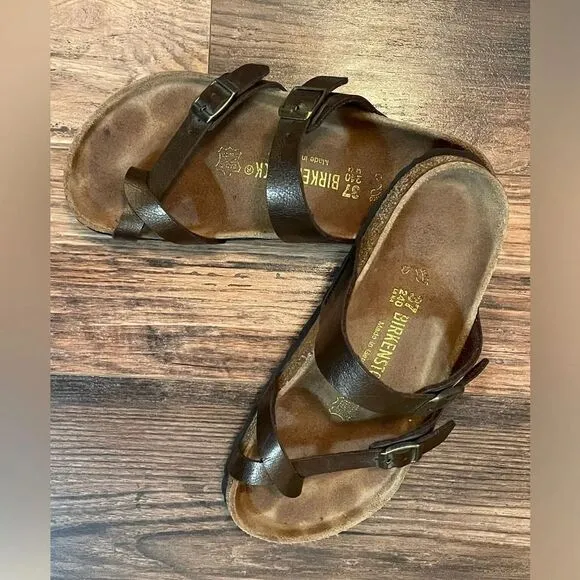 Birkenstock Mayari Birkibuc Mocha sandals size US W6 M4 EU37‎