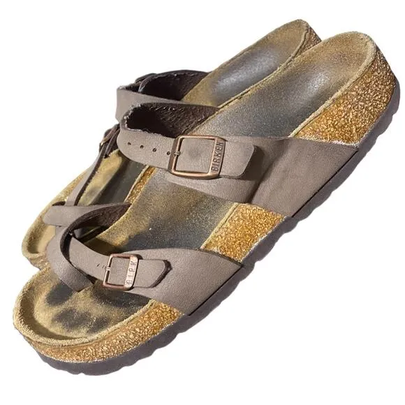 Birkenstock Mayari Mocha genuine leather toe strap sandals  39 (8 - 8.5) Regular