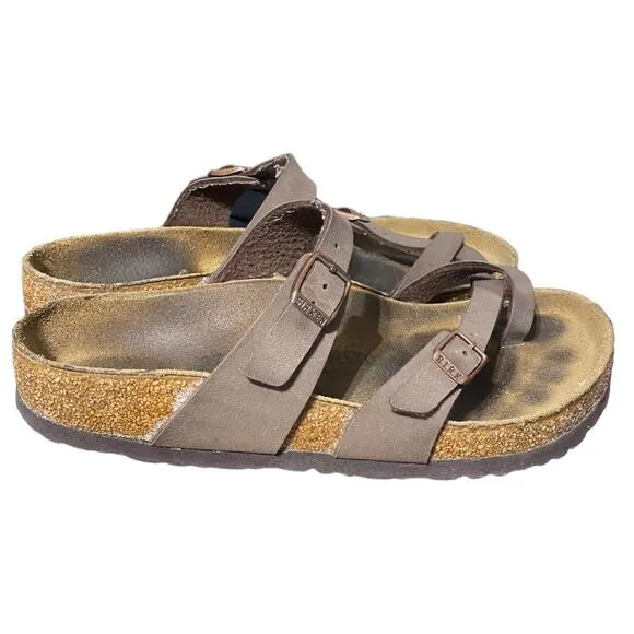 Birkenstock Mayari Mocha genuine leather toe strap sandals  39 (8 - 8.5) Regular
