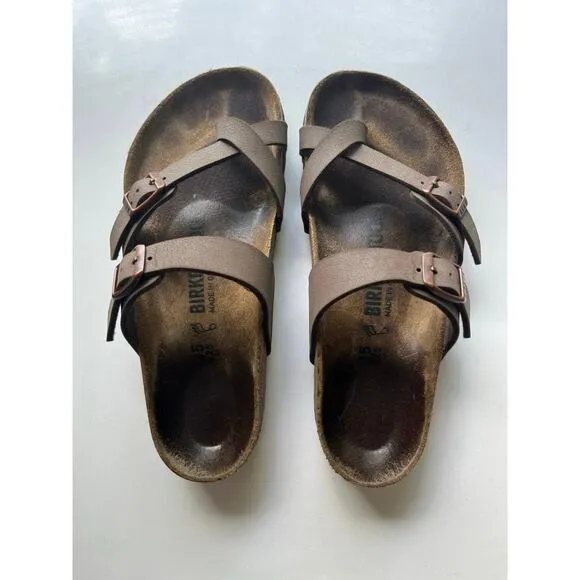 Birkenstock Mayari Sandals Brown Leather Youth/Women’s Size EU 35 US 4/4.5