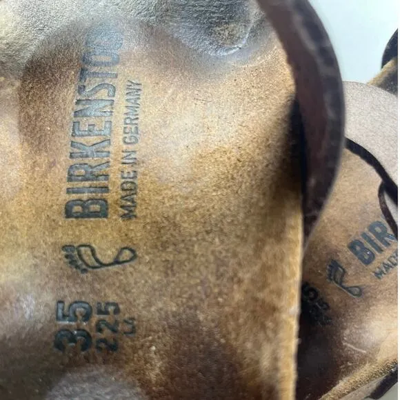 Birkenstock Mayari Sandals Brown Leather Youth/Women’s Size EU 35 US 4/4.5