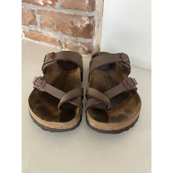 Birkenstock Mayari Sandals Brown Leather Youth/Women’s Size EU 35 US 4/4.5