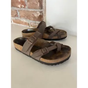 Birkenstock Mayari Sandals Brown Leather Youth/Women’s Size EU 35 US 4/4.5