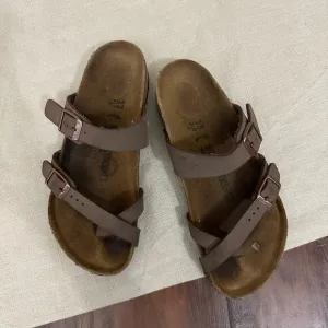 BIRKENSTOCK Mayari Sandals in Brown Birko-Flor