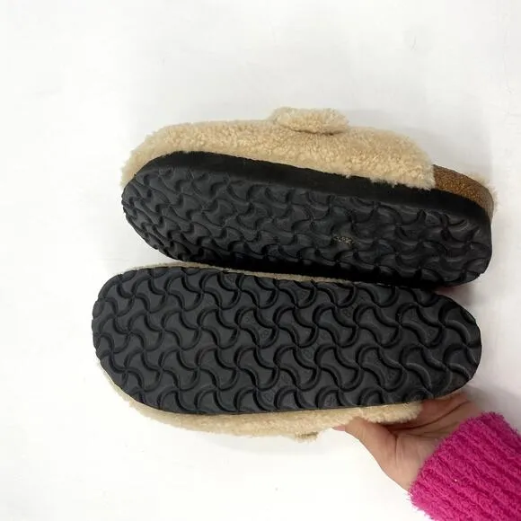 Birkenstock Papillio Shearling Boston Sandals