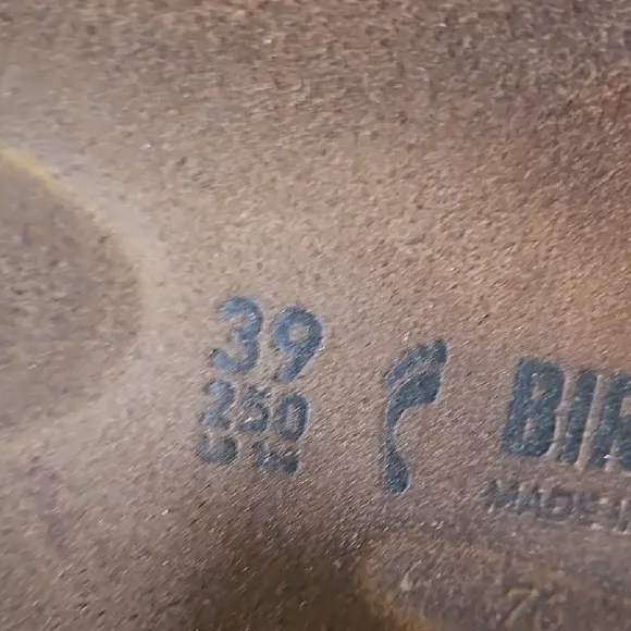Birkenstock Silver Sandals, Size 39