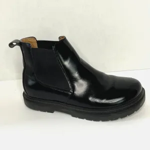 Birkenstock Stalon Chelsea Ankle Boot Size 8 Black Polished Leather Chunky Sole