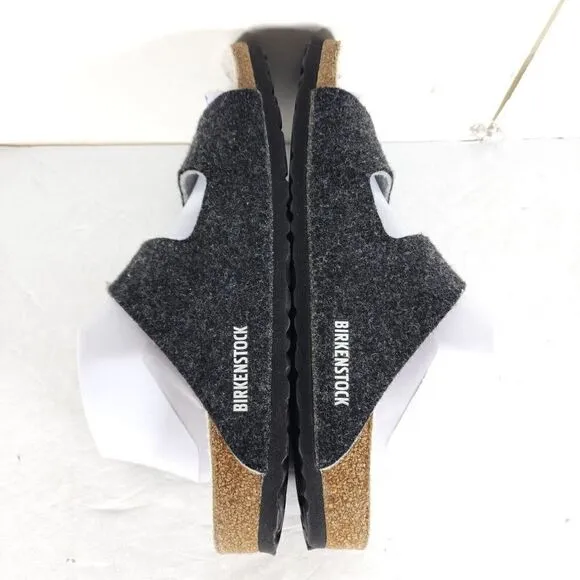 BIRKENSTOCK Arizona Rivet EU41 US L10/M8 Gray Wool Flat Slide Sandals Shoes