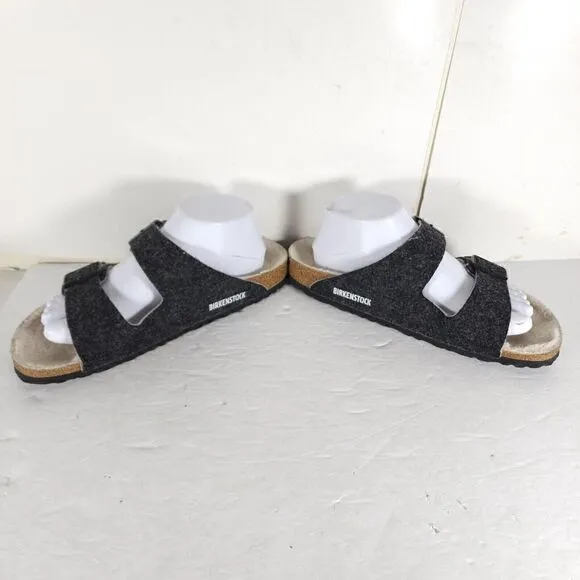 BIRKENSTOCK Arizona Rivet EU41 US L10/M8 Gray Wool Flat Slide Sandals Shoes