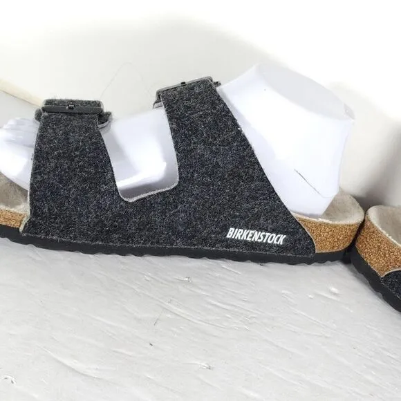 BIRKENSTOCK Arizona Rivet EU41 US L10/M8 Gray Wool Flat Slide Sandals Shoes
