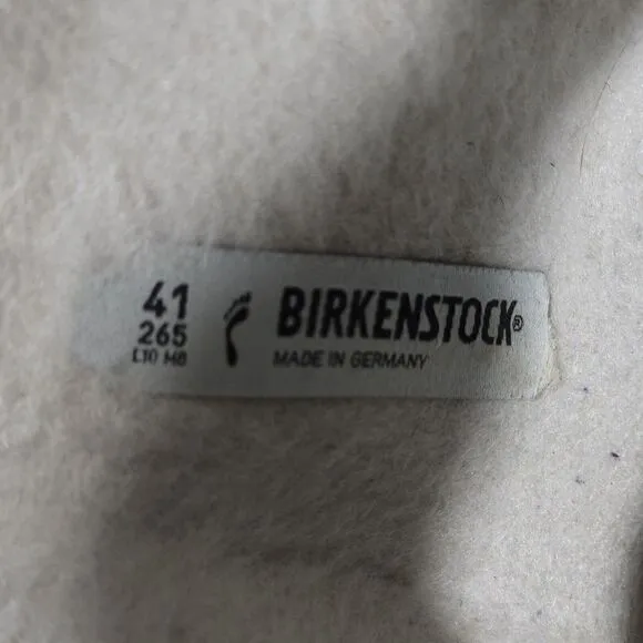 BIRKENSTOCK Arizona Rivet EU41 US L10/M8 Gray Wool Flat Slide Sandals Shoes