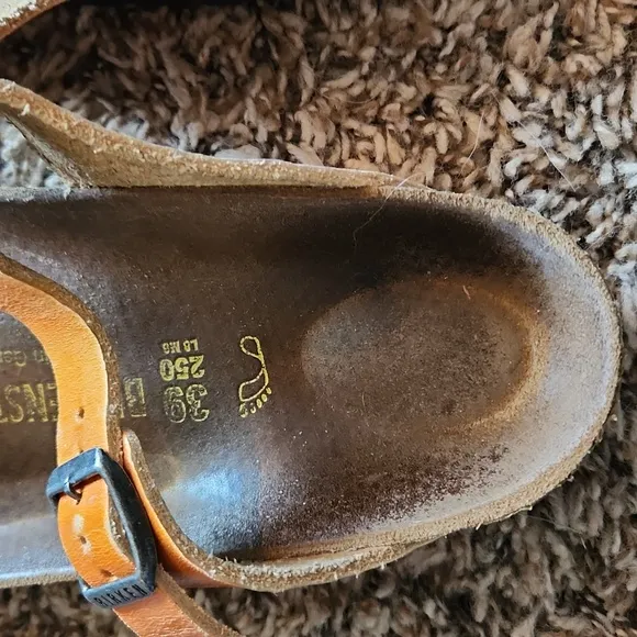 Birkenstocks Orange Gizeh Sandals L8 M6