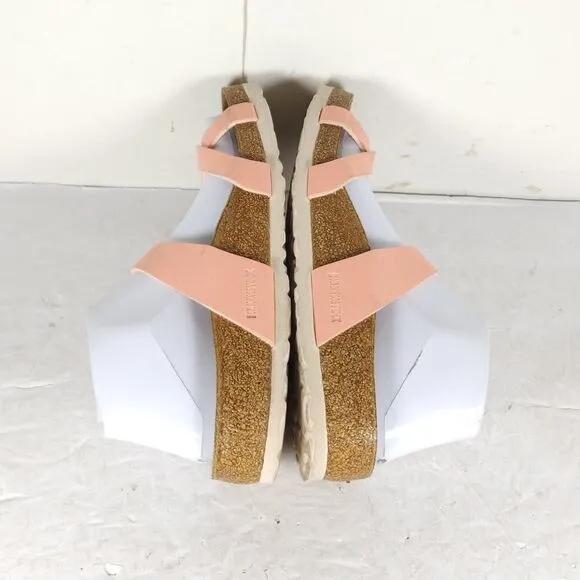 Birkenstock Women's Mayari US6 EU37 BirkoFlor Coral Peach Strappy Slide sandals