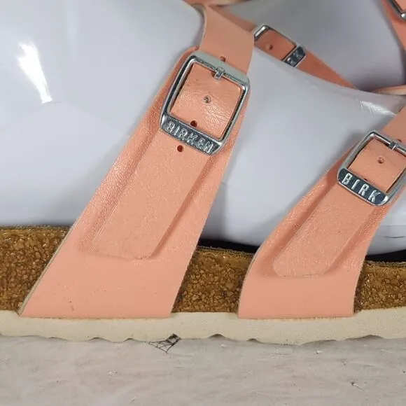 Birkenstock Women's Mayari US6 EU37 BirkoFlor Coral Peach Strappy Slide sandals