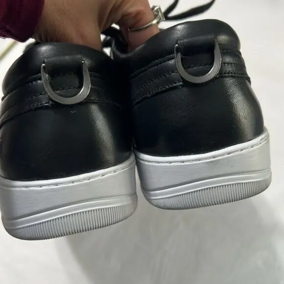 Black Leather Sneakers Size 10.5 Mens