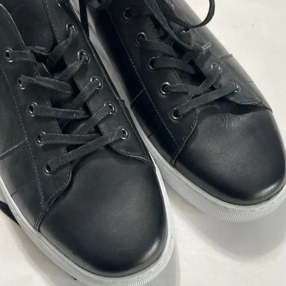 Black Leather Sneakers Size 10.5 Mens