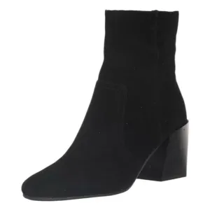 Blondo Sadie Waterproof Ankle Boot Black Suede Block Heel Zipper Side Closure 6