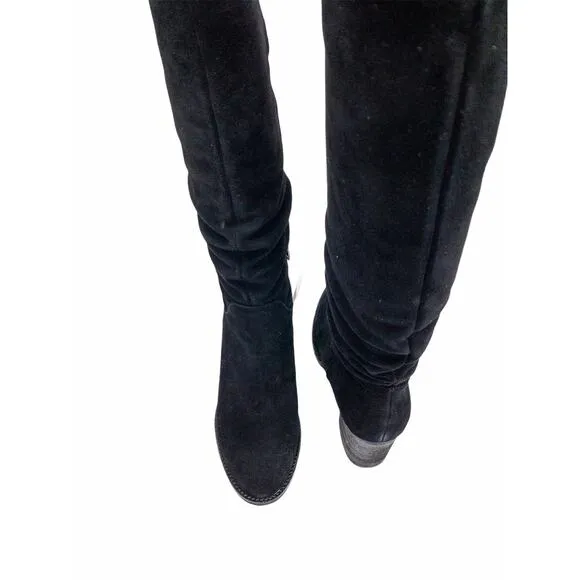 Blondo Waterproof Black Slouchy Nadeen Suede Knee High Tall Heeled Boots 10