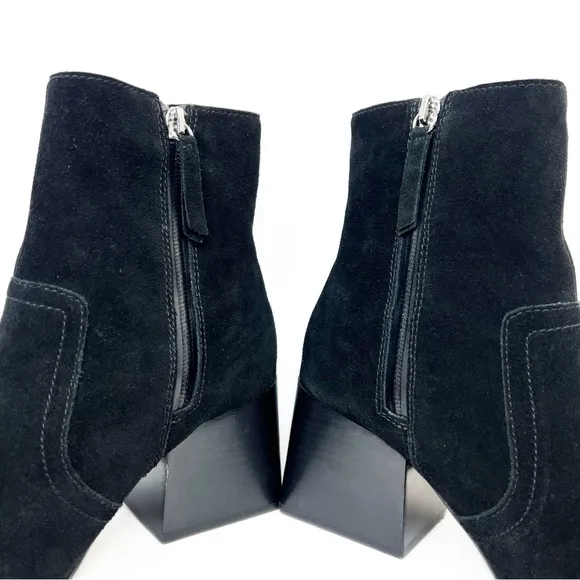 Blondo Waterproof Booties Salome Suede Block Heel Ankle Boots