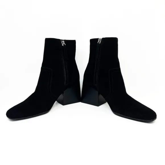 Blondo Waterproof Booties Salome Suede Block Heel Ankle Boots