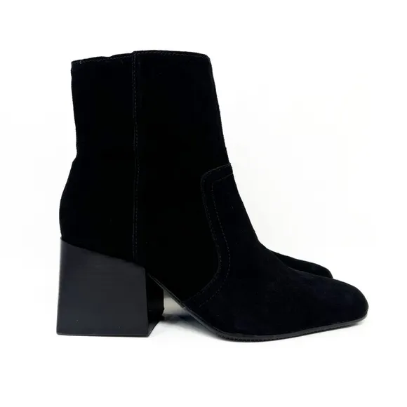 Blondo Waterproof Booties Salome Suede Block Heel Ankle Boots