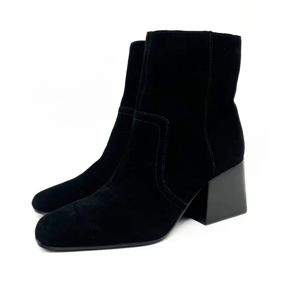 Blondo Waterproof Booties Salome Suede Block Heel Ankle Boots