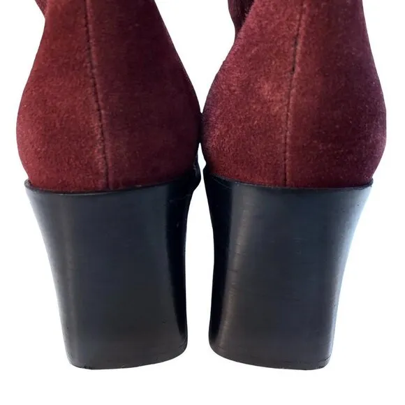 BLOOMINGDALE'S Sandra Suede Side Zip Ankle Boots - Size 8 M