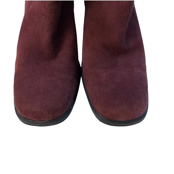BLOOMINGDALE'S Sandra Suede Side Zip Ankle Boots - Size 8 M
