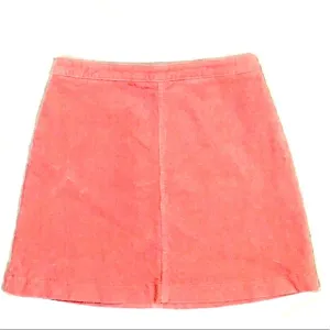 Blush Pink corduroy mini skirt small