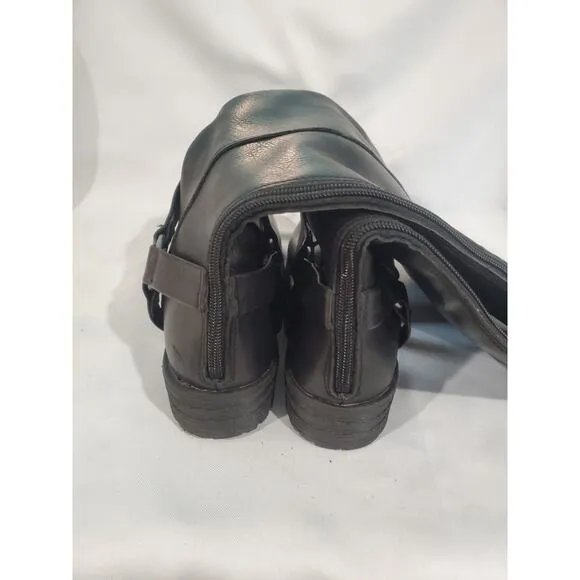 B.O.C black mid calf boots size8. S69