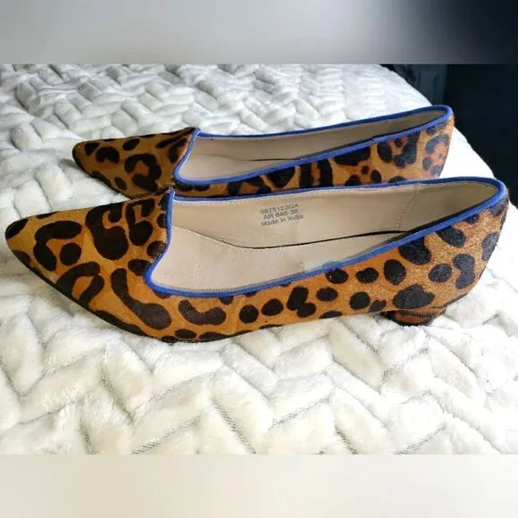 Boden Pointed Loafers,Women's sz 38 (7.5), Classic Leopard.