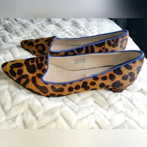 Boden Pointed Loafers,Women's sz 38 (7.5), Classic Leopard.