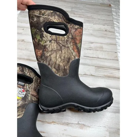 Boggs Sky High Worker Camouflage Boots Chunky Mossy Oak Sole Unisex US 7 EU 40