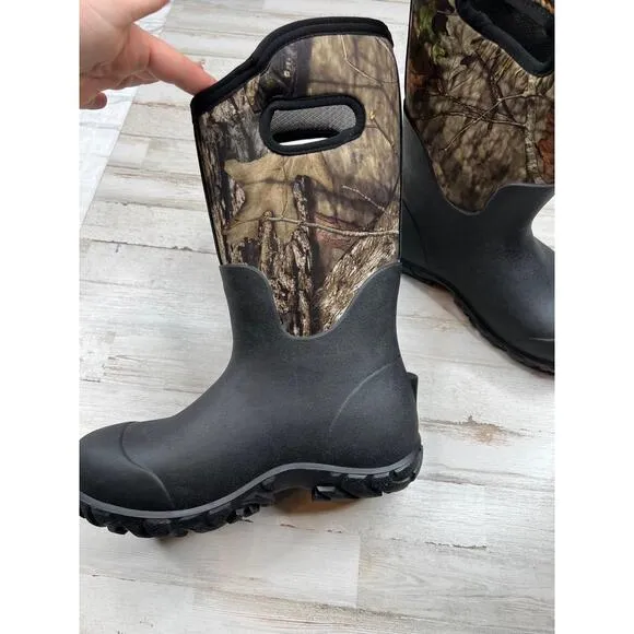 Boggs Sky High Worker Camouflage Boots Chunky Mossy Oak Sole Unisex US 7 EU 40