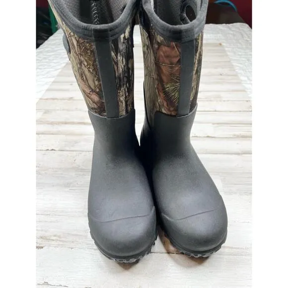 Boggs Sky High Worker Camouflage Boots Chunky Mossy Oak Sole Unisex US 7 EU 40