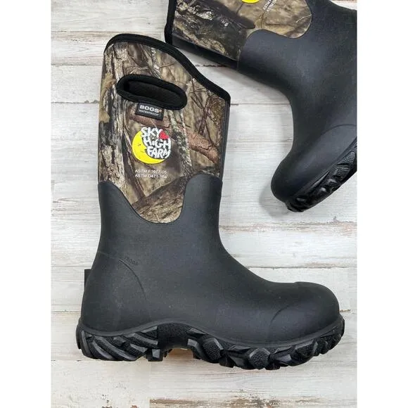 Boggs Sky High Worker Camouflage Boots Chunky Mossy Oak Sole Unisex US 7 EU 40